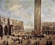 Antonio Stom View of the Piazza San Marco from the Procuratie Vecchie oil on canvas